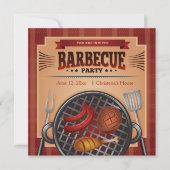 Heure de facturation Invitation de la partie BBQ (Devant)