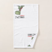 Heure de la douche ? Drôle T-Rex Dinosaur Dessin (Serviette à main)