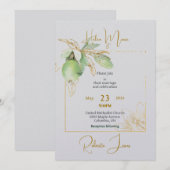Heure de la Faire-part de mariage plat du printemp (Devant / Derrière)