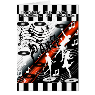 Heure de la fête de danse rétro de Card Rock 'n'