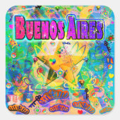 Heure de l'époque de Buenos Aires Autocollant (Devant)