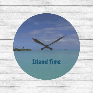 Heure de l'île Horloge de la plage tropicale
