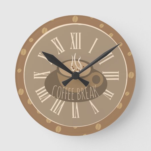 Heure de pause café Horloge et haricots (Recto)