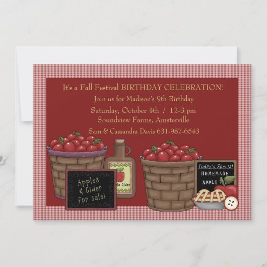 Heure de prélèvement des pommes - Invitation à la  (Devant)