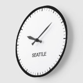 Heure de Seattle Newsroom Style Horloge (Angle)