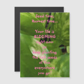 Heure de semence, heure de récolte Carte de voeux  (Devant / Derrière)