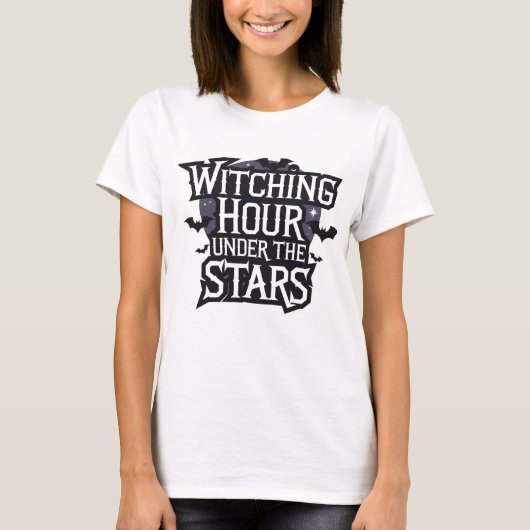 Heure de sorcière sous les étoiles T-shirt (Devant)