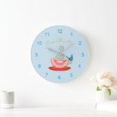 Heure De Tea Cute Carré Horloge Mur (Maison)
