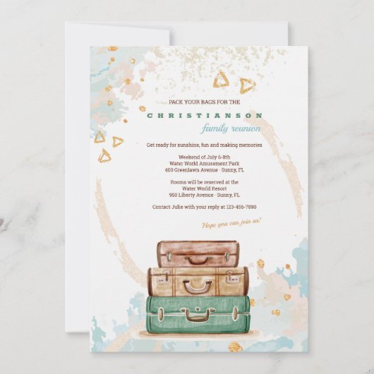 Heure de voyager invitation de la Réunion (Devant)