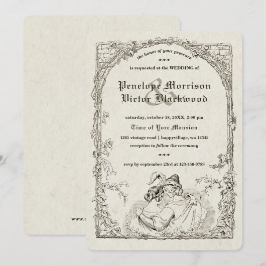 Heure de Yore Faire-part de mariage (Devant / Derrière)