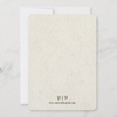 Heure de Yore Faire-part de mariage (Dos)