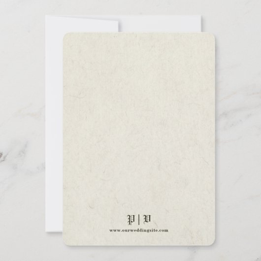 Heure de Yore Faire-part de mariage (Dos)