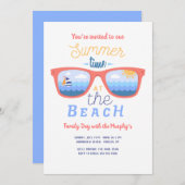 Heure d'été à la Plage Invitation (Devant / Derrière)
