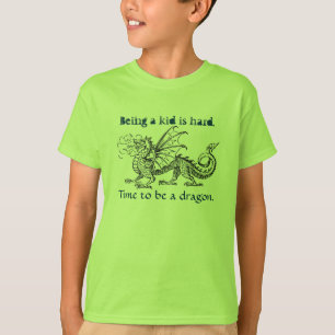 "Heure d'être le T-shirt d'une fille de dragon"