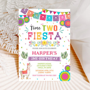 Heure Deux Fiesta Anniversaire Invitation