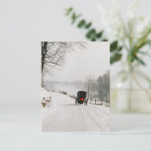 Heure D'Hiver Dans Le Pays Amish Carte Postale (Debout devant)