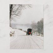 Heure D'Hiver Dans Le Pays Amish Carte Postale (Devant)