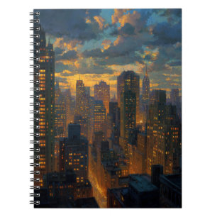 Heure d'or Carnet lumineux urbain Skyline