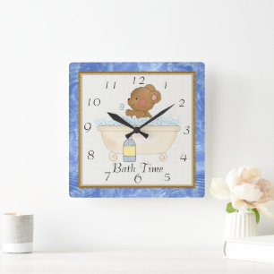 Heure du bain Horloge de l'ours