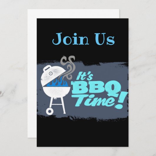 **HEURE DU BBQ** INVITATIONS À LA FÊTE (Devant / Derrière)