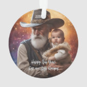 Heure du père occidental et Nouvel An du bébé (dos)