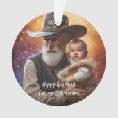 Heure du père occidental et Nouvel An du bébé (devant)