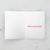 Heure du porc, carte d'anniversaire de porc (Intérieur)