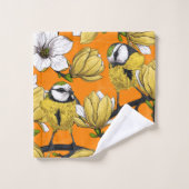 Heure du printemps en jaune (Gant de toilette)