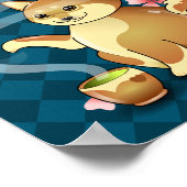 Heure du thé Chibi Shiba Inu Teapot Kanji Poster (Coin)