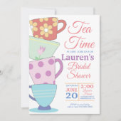 Heure du thé Invitation de douche nuptiale (Devant)