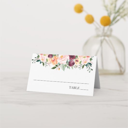Heure du thé Nom Cartes de place (Devant)