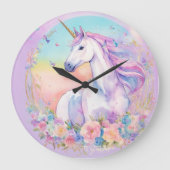 "Heure enchantée : horloge murale avec image clipa (Recto)