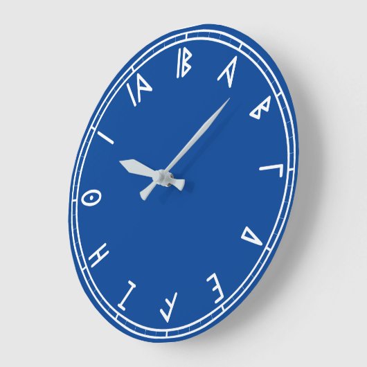 Heure grecque - Horloge avec chiffres grecs (Angle)