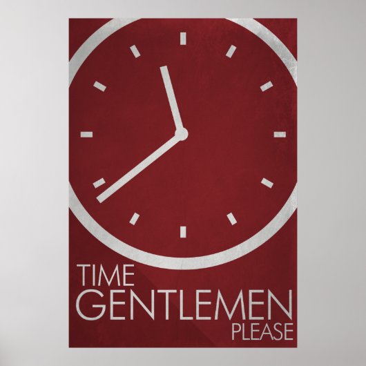 Heure Messieurs, S'Il Vous Plaît ! Poster minimali (Devant)