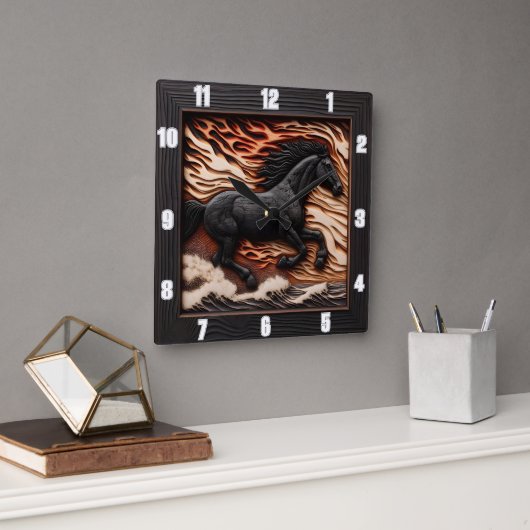 Heure Ocean Gallop : Horloge équine (Bureau)