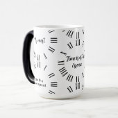 Heure personnalisée avec vous Horloge Art Mug (Devant gauche)