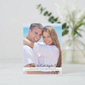 Heure pour célébrer Enregistrer la date Carte post (Debout devant)