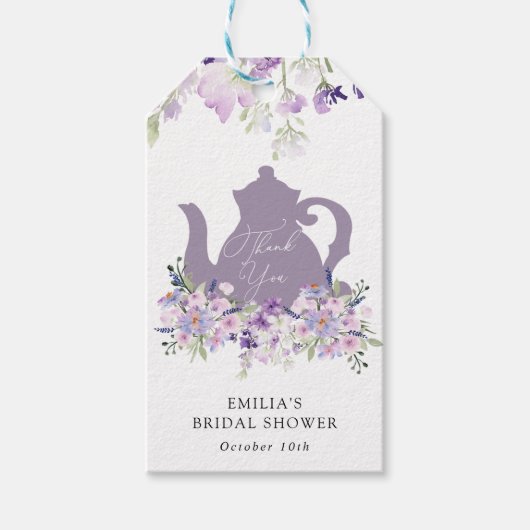 Heure pour le thé Merci Fête des mariées étiquette (Devant)