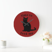 Heure Pour Me Nourrir Horloge Chat (Maison)