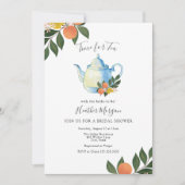 Heure pour Tea Citrus nuptiale douche Invitation (Devant)