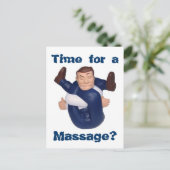 Heure pour un massage? carte postale I (Debout devant)