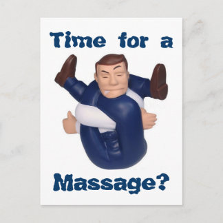 Heure pour un massage? carte postale I