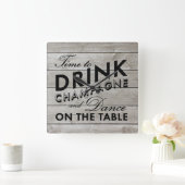 Heure rustique pour boire une horloge murale de ch (Maison)