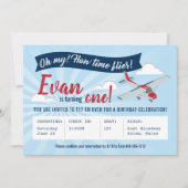 Heure Vol avion Anniversaire Invitation (Devant)