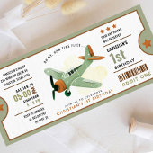 Heure vol avion billet d'anniversaire Invitation
