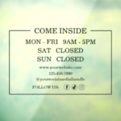 Heures de la petite entreprise Autocollant pour fe (Feuille 3)