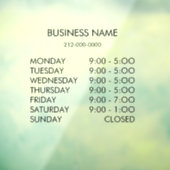 Heures d'ouverture Autocollant personnalisé sur me (Feuille 3)