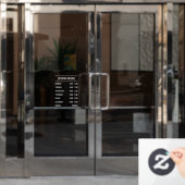 Heures d'ouverture de magasin moderne Autocollant  (Porte de bureau)