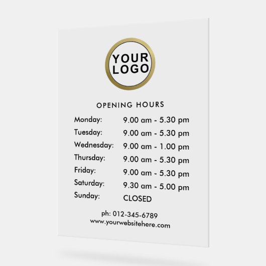 Heures d'ouverture du logo de l'entreprise (Angle)