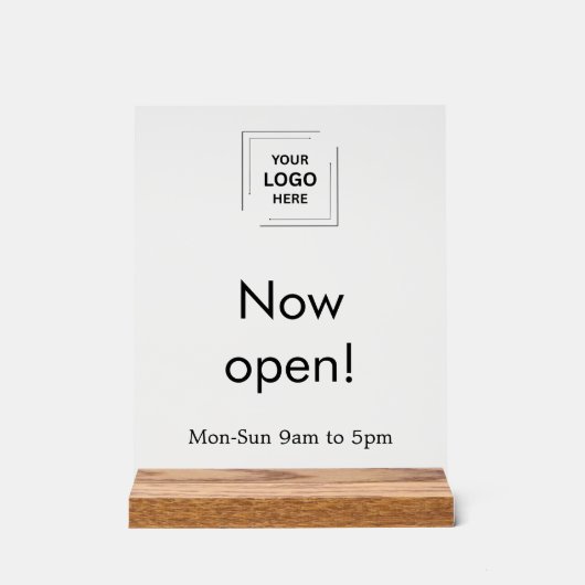 Heures d'ouverture du magasin maintenant | Logo d' (Recto)